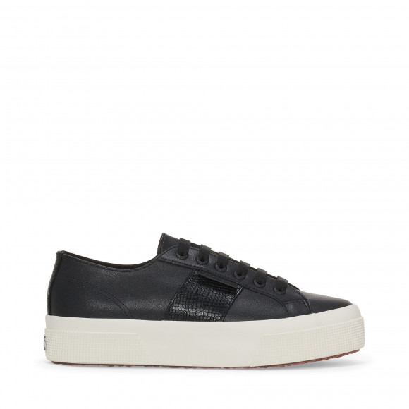 Superga - 2740 PLATFORM SNAKE - Lady Shoes - Wedge - Woman - BLACK-FAVORIO - S8142BW