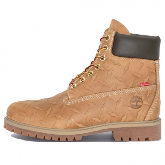 Timberland x Supreme Diamond Plate 6 Inch Premium Waterproof Boot 'Wheat - 23FW' - TB0A6DD4231