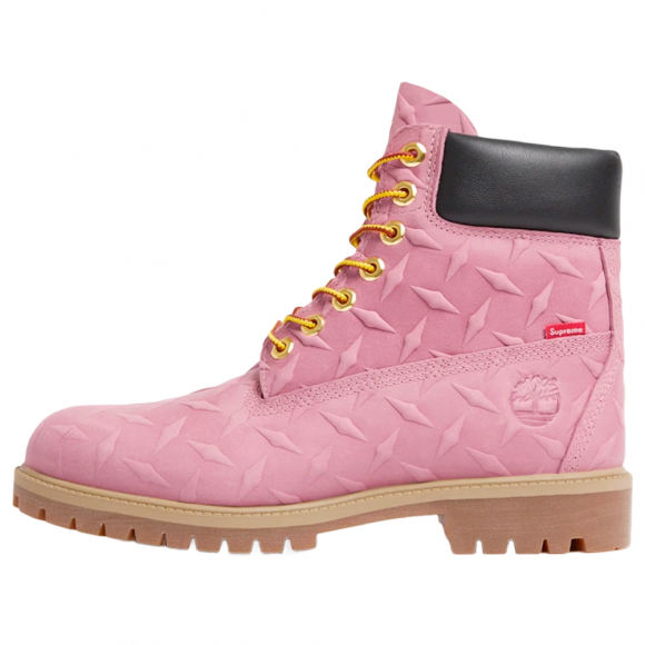 Timberland x Supreme Diamond Plate 6 Inch Premium Waterproof Boot 'Pink - 23FW' - TB0A6DF9661