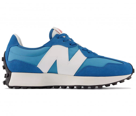 New Balance Unisex 327 in Blue/White Suede/Mesh