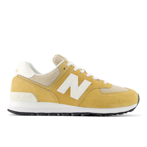 New Balance Unisex 574 in Brown/White Suede/Mesh