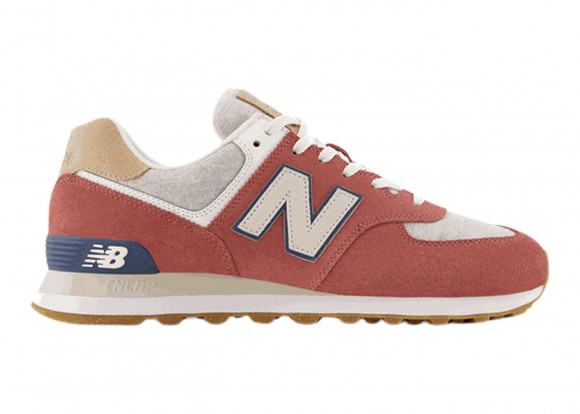 New Balance Unisex 574 in Red/White Textile - U574SR2