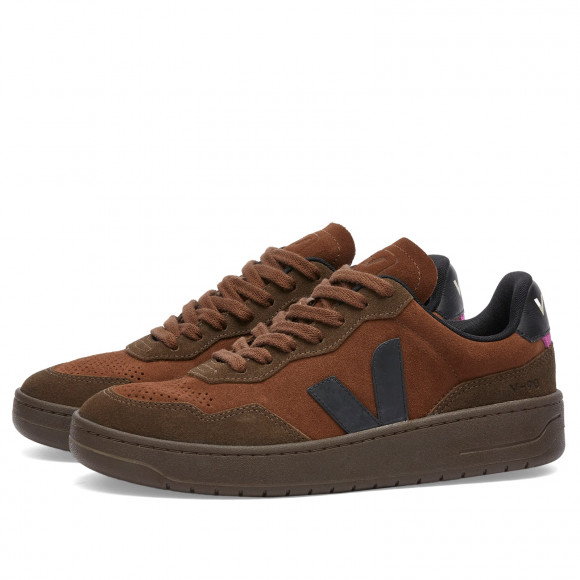 Veja Women's V-90 Suede Sneaker in Walnut Black - VD0303663-WALNUT