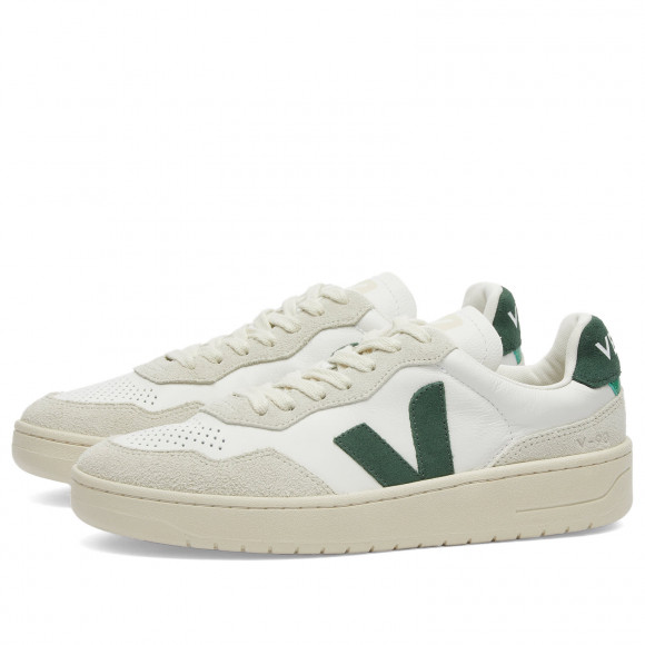 Veja Women's V-90 O. T Leather Sneaker in Extra-White Cyprus - VD2003384-WHITE