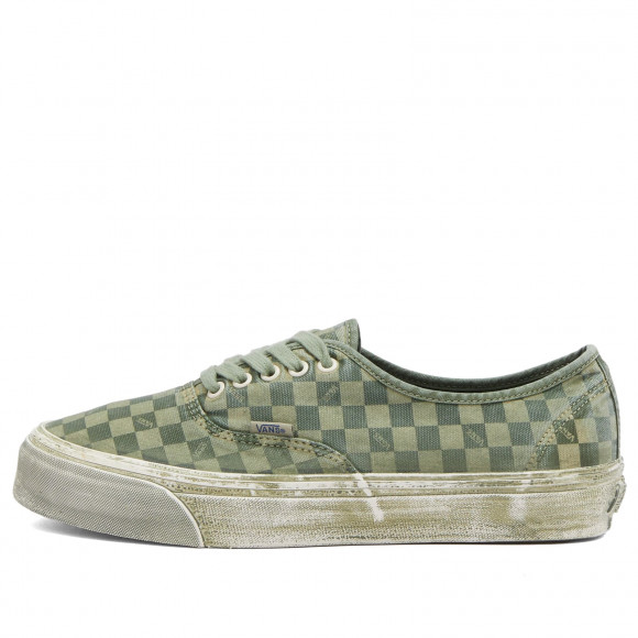 Vans Men's LX Authentic Reissue 44 in Dip Dye Checkerboard Twist Of Lime - VN0007QZD6S