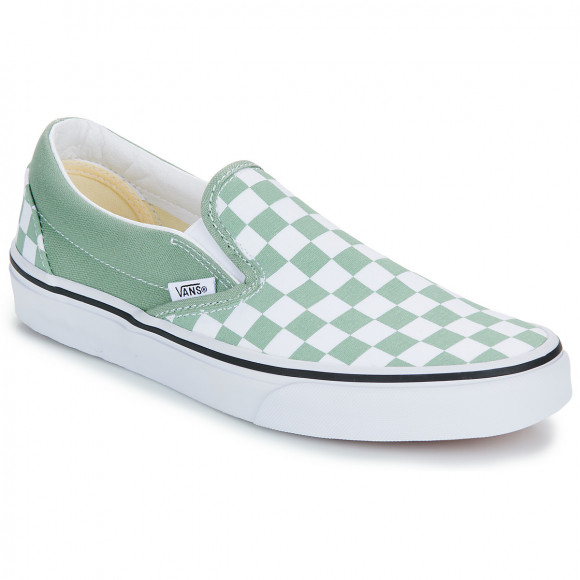 Vans  Slip-ons (Shoes) Classic Slip-On COLOR THEORY CHECKERBOARD ICEBERG GREEN  (women) - VN000BVZCJL1