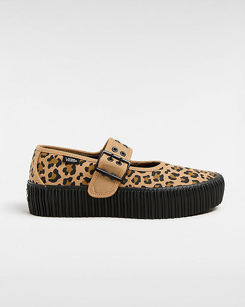 VANS Mary Jane Creeper Shoes (leopard) Unisex Brown - VN000D07LPR