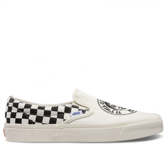 vans classic slip on repeat black marshmallow true white