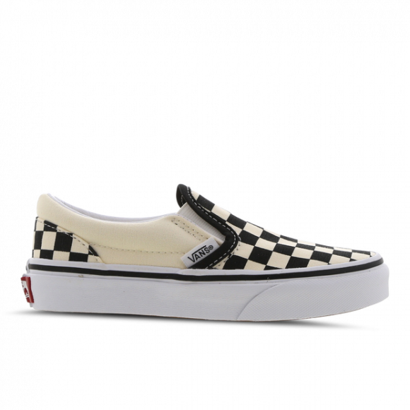 Vans Kids Black & White Checkerboard Classic Slip-On Little Kids Sneakers - VN000ZBUEO11