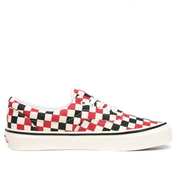 vans red black