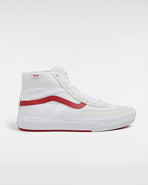 VANS Skate Crockett High Shoes (white/red) Unisex White - VN0A2Z3MYF9