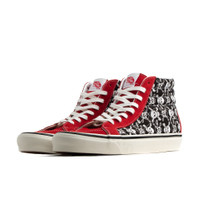 vans sk8 hi black red