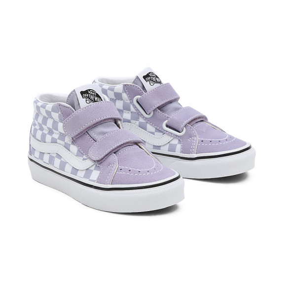 Vans on sale checkerboard velcro