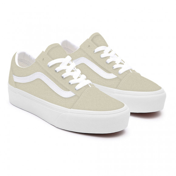 VANS Customs Suede Marshmallow Old Skool Platform (white) Women White - VN0A3CST309