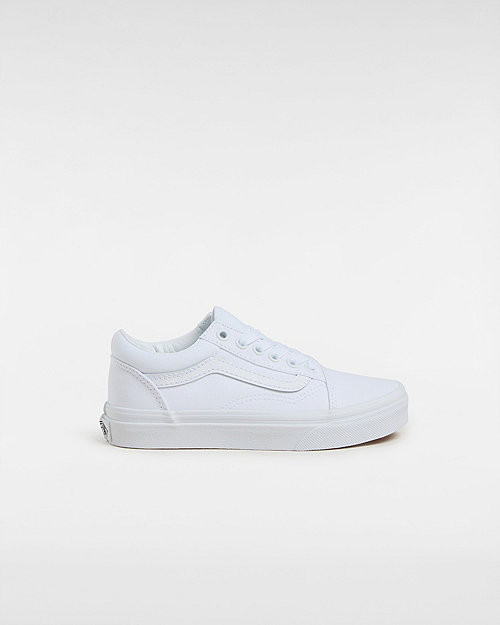 Vans Old Skool - Boys' Preschool Skate/BMX Shoes - True White - VN0A4BUUQLZ