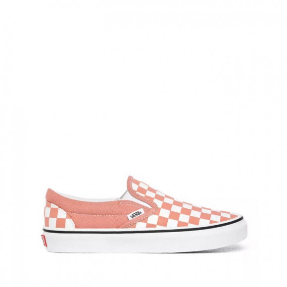 vans classic slip on rose checkered shoes