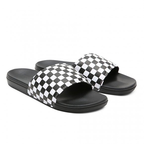 VANS Ciabatte Uomo Checkerboard La Costa ((checkerboard) True White/black) Donna Nero - VN0A5HF527I