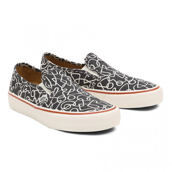 VANS Textured Waves Slip-on Sf Shoes ((textured Waves) Multi/asphalt) Women Grey - VN0A5HYQB8Y