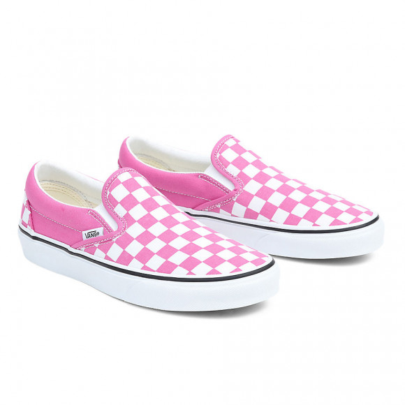VANS Classic Slip-on Shoes (color Theory Checkerboard Fiji Flower ...