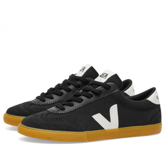 Veja Women's Volley Canvas Sneaker in Black White Natural - VO0103529-BLACK