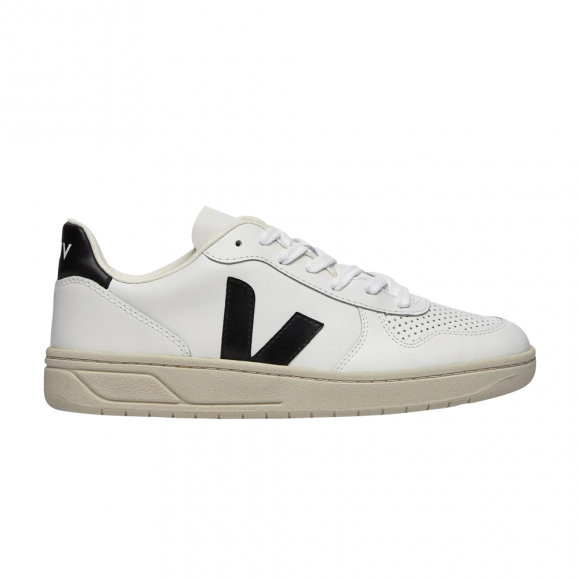 V-10 Leather 'Extra White Black' - VX0200005B