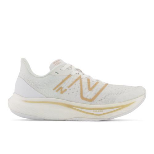 New Balance Women's FuelCell Rebel v3 - White/Brown/Beige - WFCXMW3