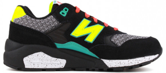 mens new balance grey and lime 580 trainers