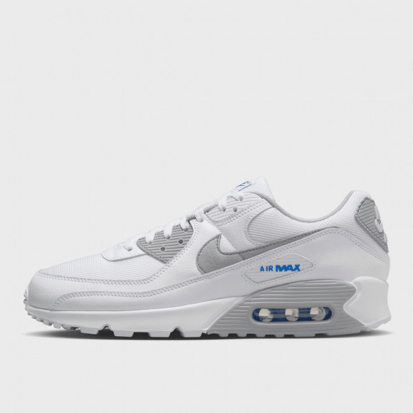 Air Max 90 white/lt smoke grey/racer blue, Nike, Footwear, blanc - hm0705100